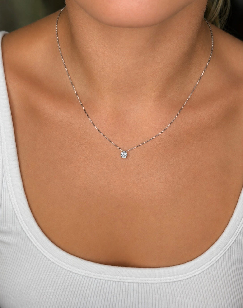 Solitaire demantshálsmen 0.50ct