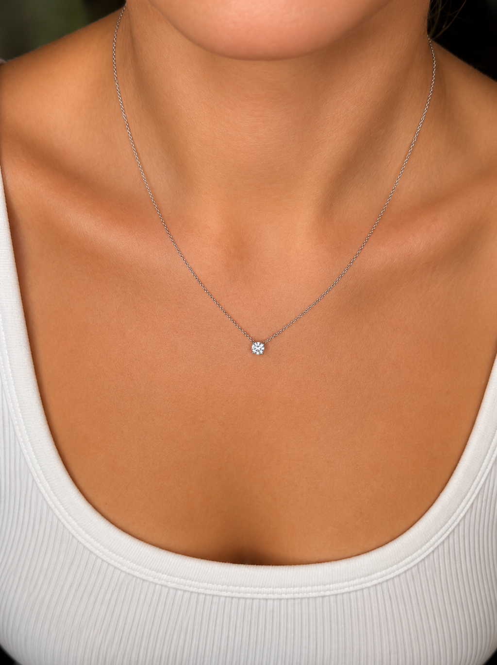 Solitaire demantshálsmen 0.30ct