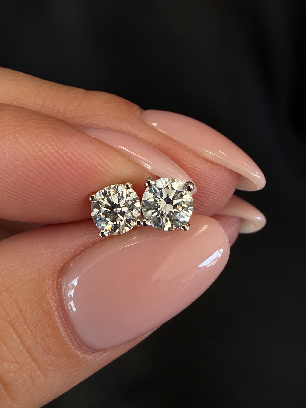 Demantseyrnalokkar 1.02ct