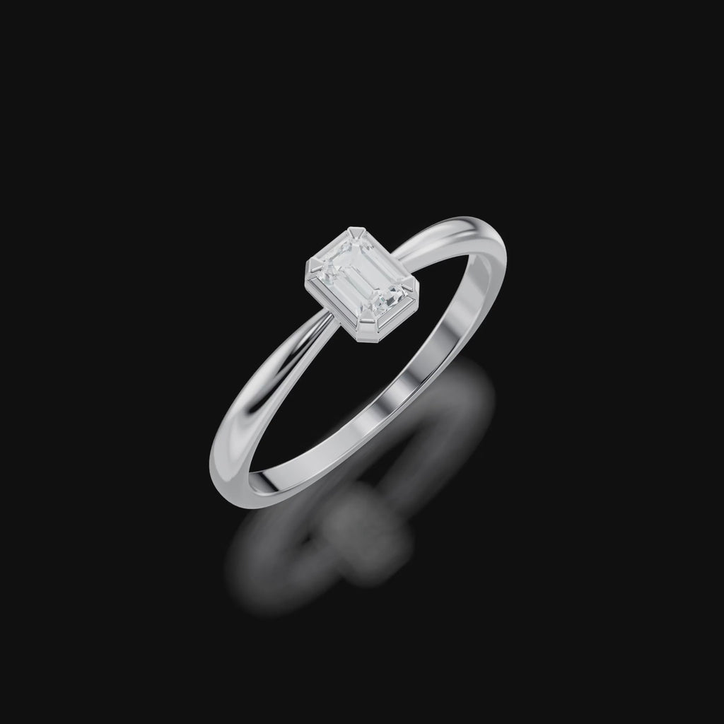 Emerald Cut Diamond Ring