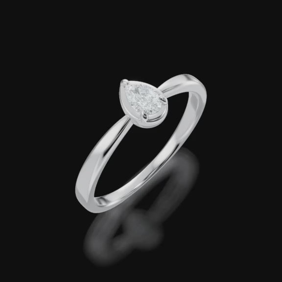 Pear Cut Diamond Ring